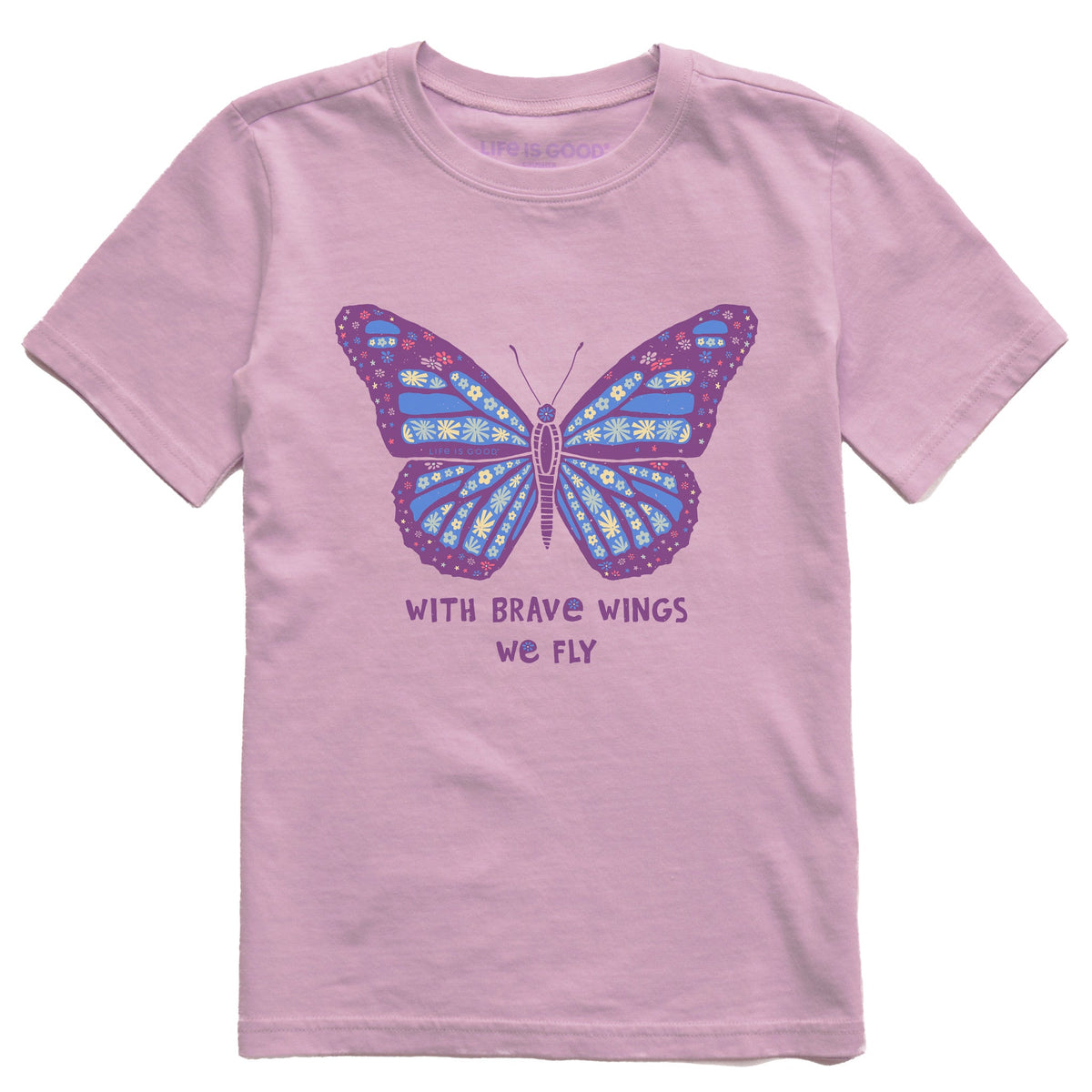 Kids With Brave Wings Butterfly Short Sleeve Crusher Tee