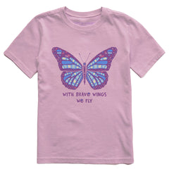Kids With Brave Wings Butterfly Short Sleeve Crusher Tee