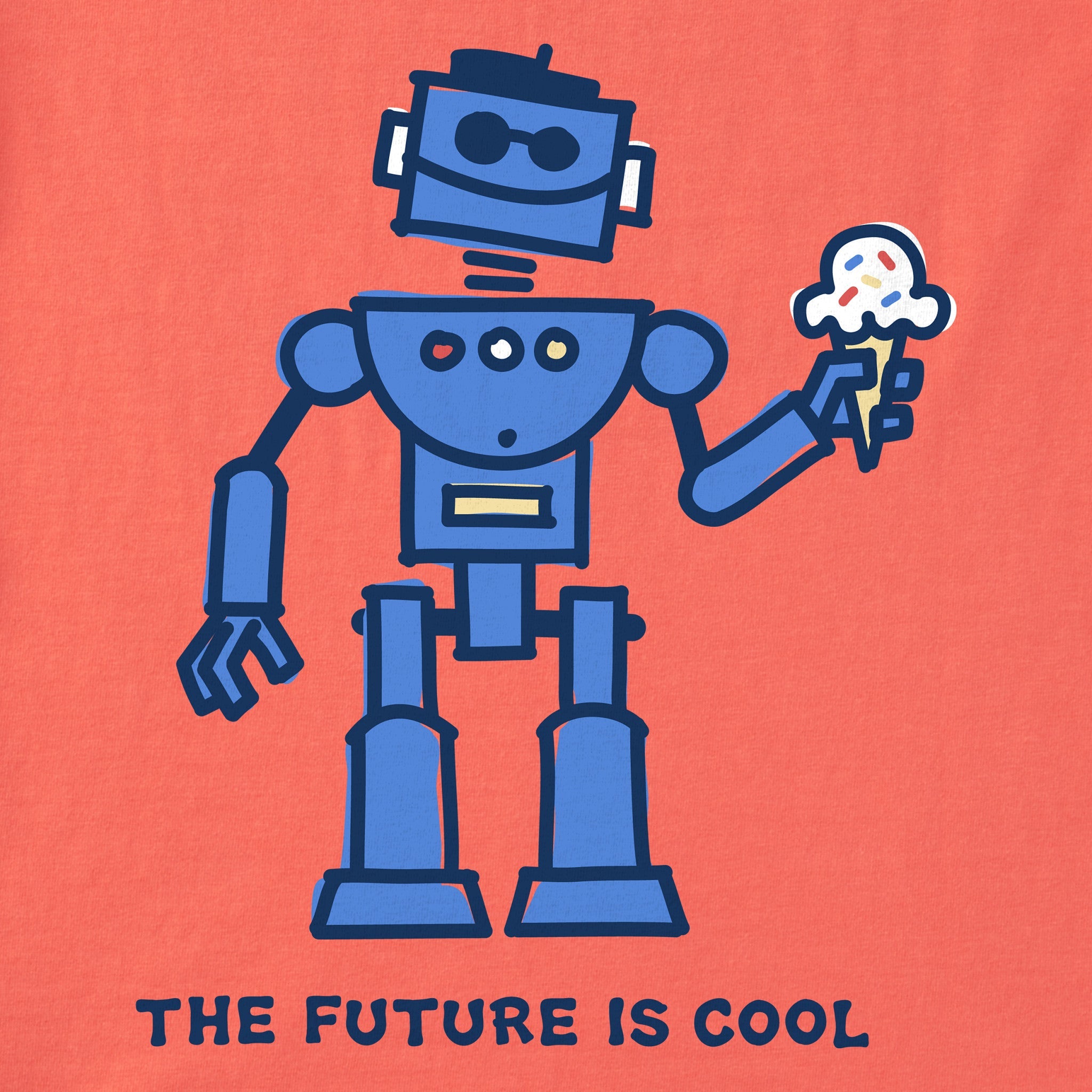 Kids Cool Robot Short Sleeve Crusher Tee