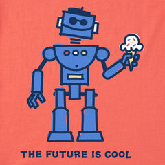 Kids Cool Robot Short Sleeve Crusher Tee
