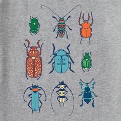 Kids Cool Bug Grid Short Sleeve Crusher Tee