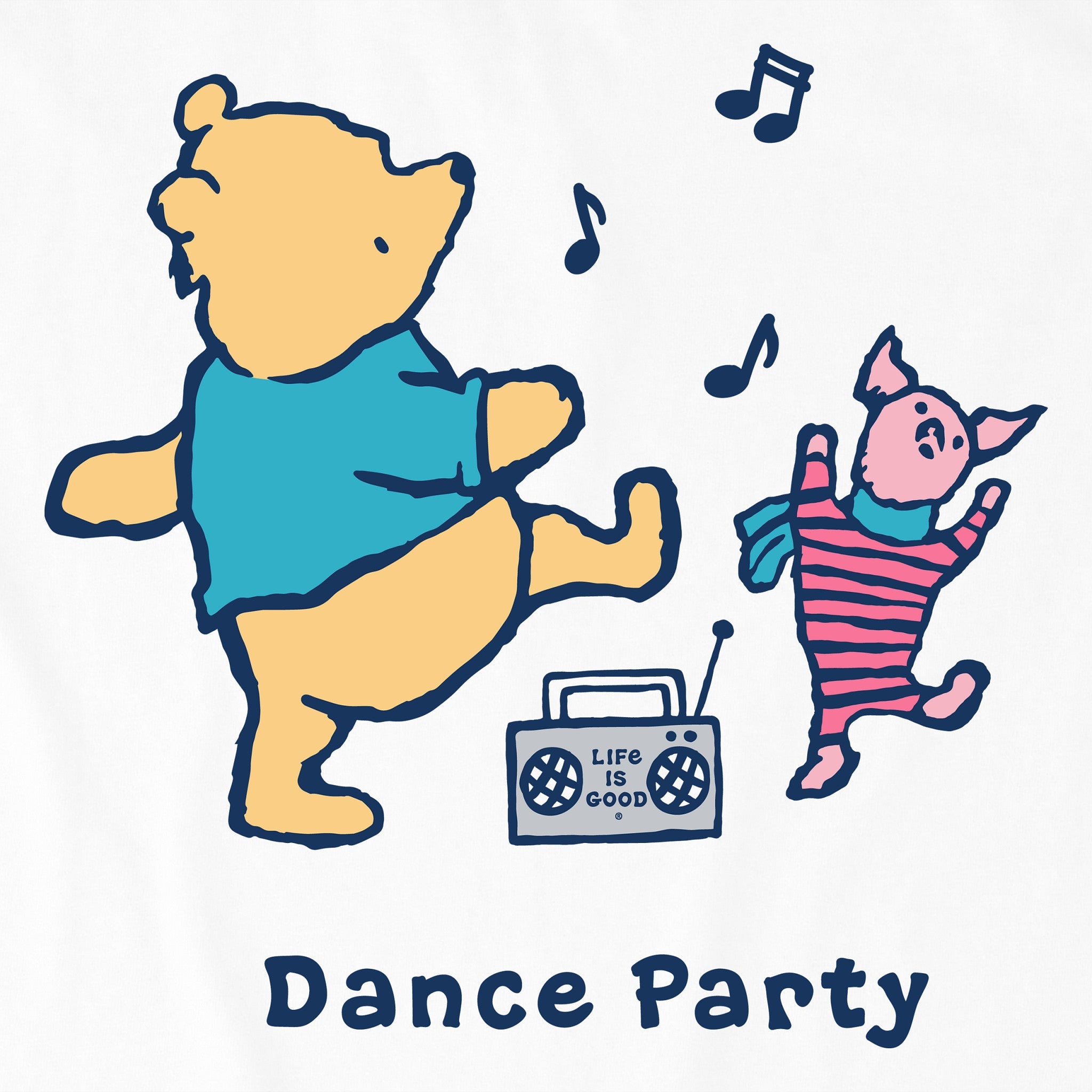 Kids Winnie & P Dance Party Short Sleeve Crusher Tee