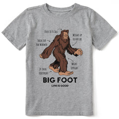 Kids Big Foot Facts Short Sleeve Crusher Tee
