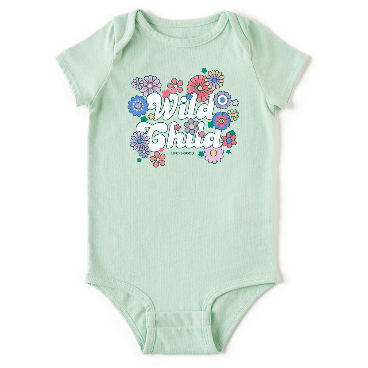 Baby Hippy Wild Child Short Sleeve Crusher Baby Bodysuit