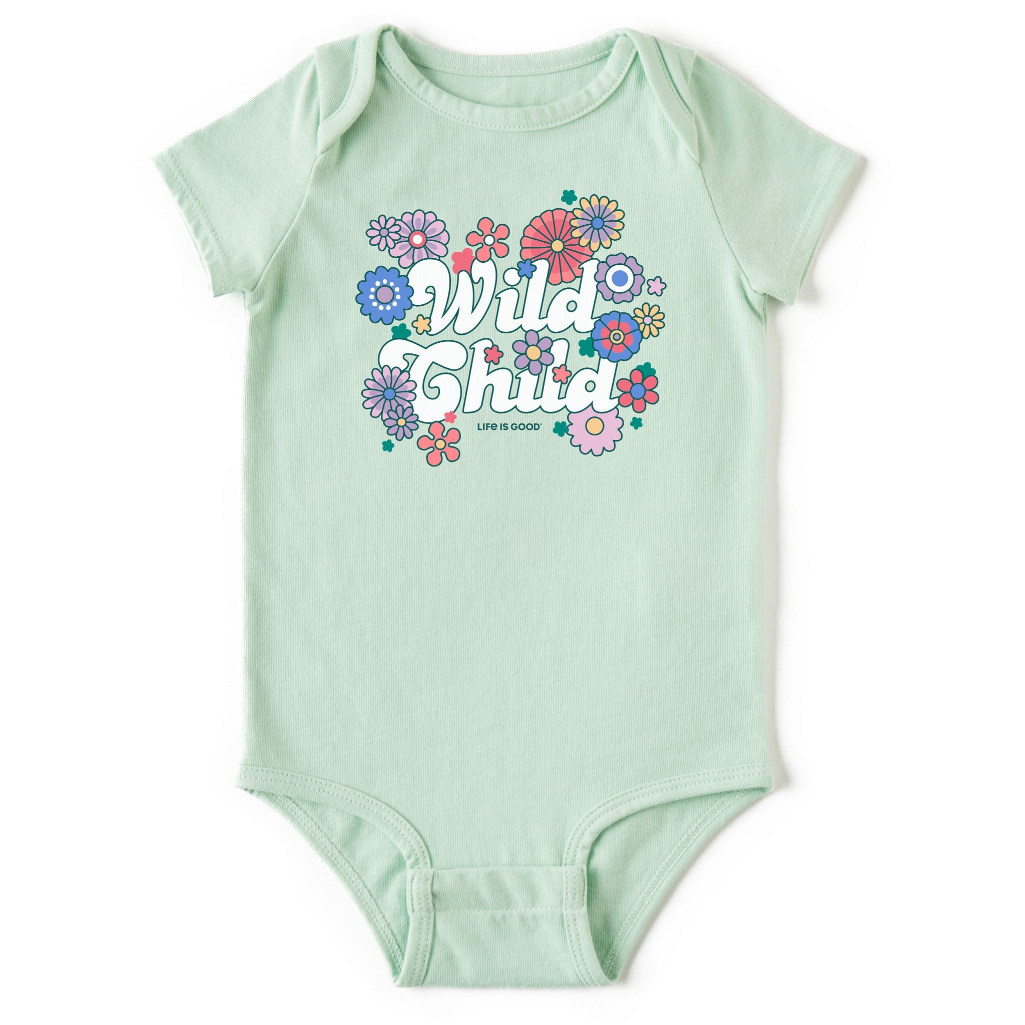 Baby Hippy Wild Child Short Sleeve Crusher Baby Bodysuit