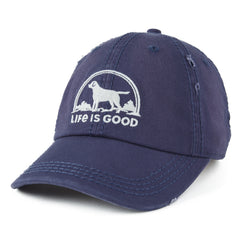 Adult Unisex Floral Sunset Dog Sunwashed Chill Cap