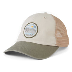 Adult Unisex Life Isn't Perfect Woodblock Mountains Soft Mesh Back Cap