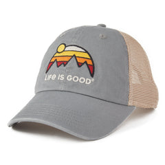 Adult Unisex Retro Mountains Soft Mesh Back Cap
