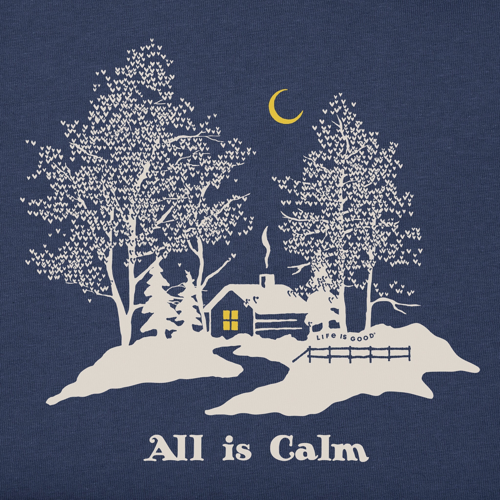 Women's All Is Calm Cabin Long Sleeve Crusher Tee