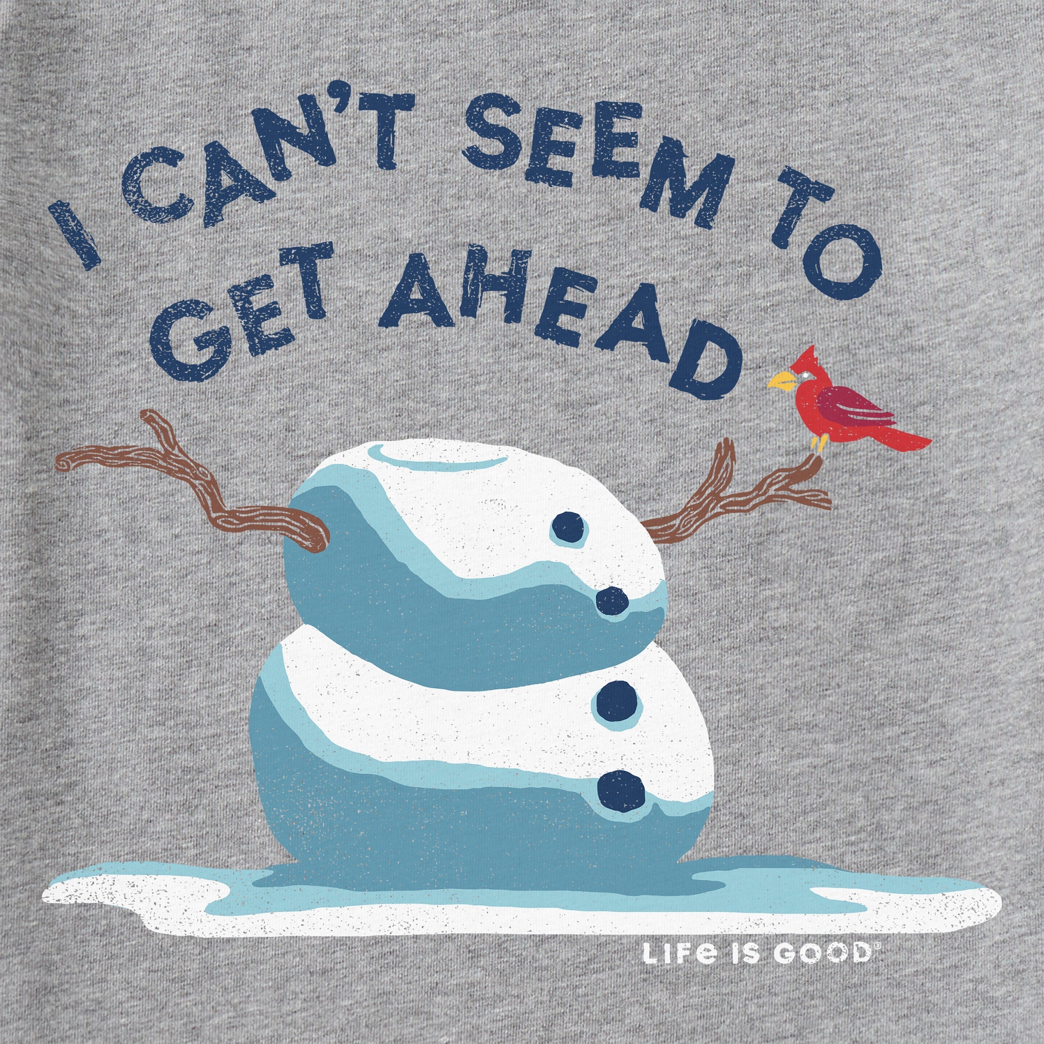 Men's Get Ahead Snowman Long Sleeve Crusher Tee