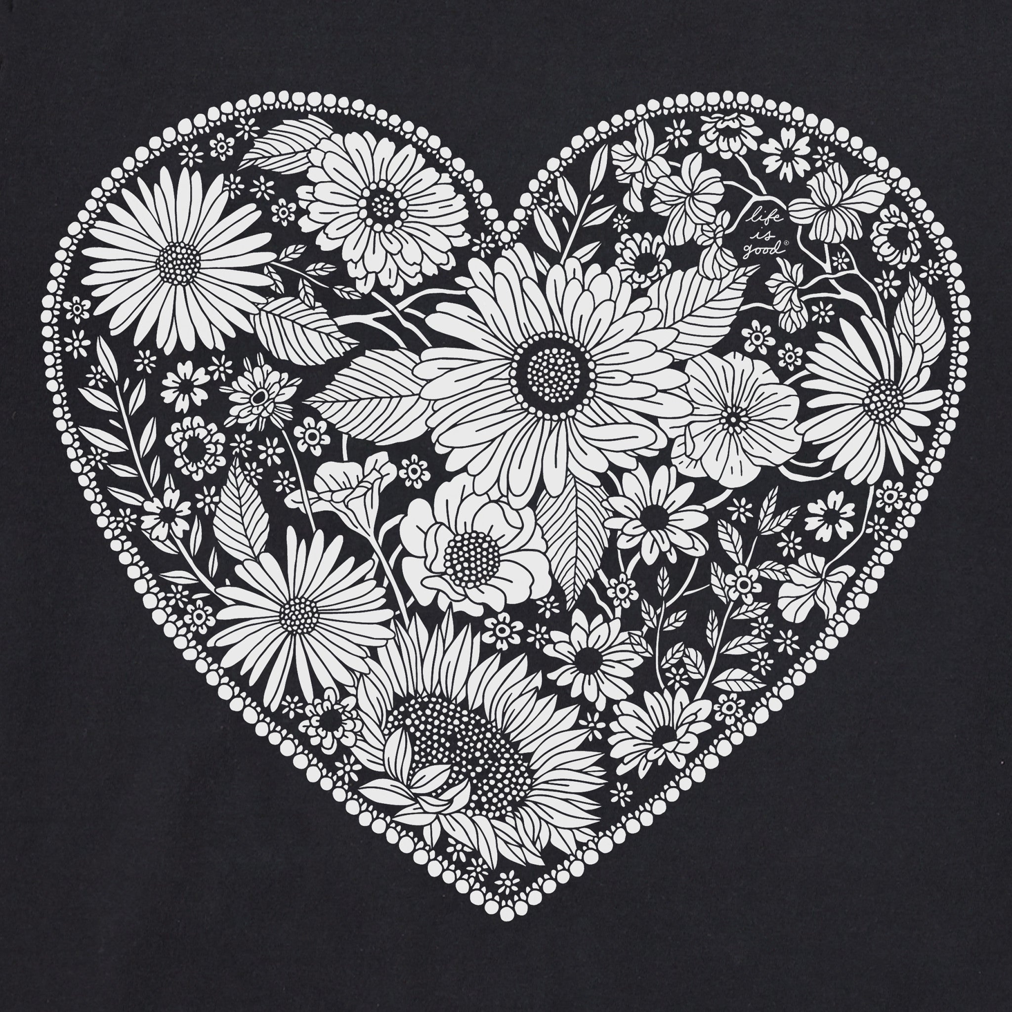 Women's Flowerful Love Short Sleeve Crusher Vee