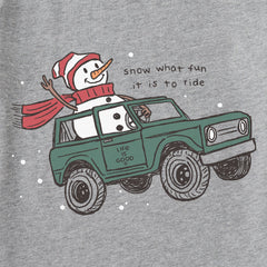 Men's Snow What Fun Snowman ATV Long Sleeve Crusher Tee