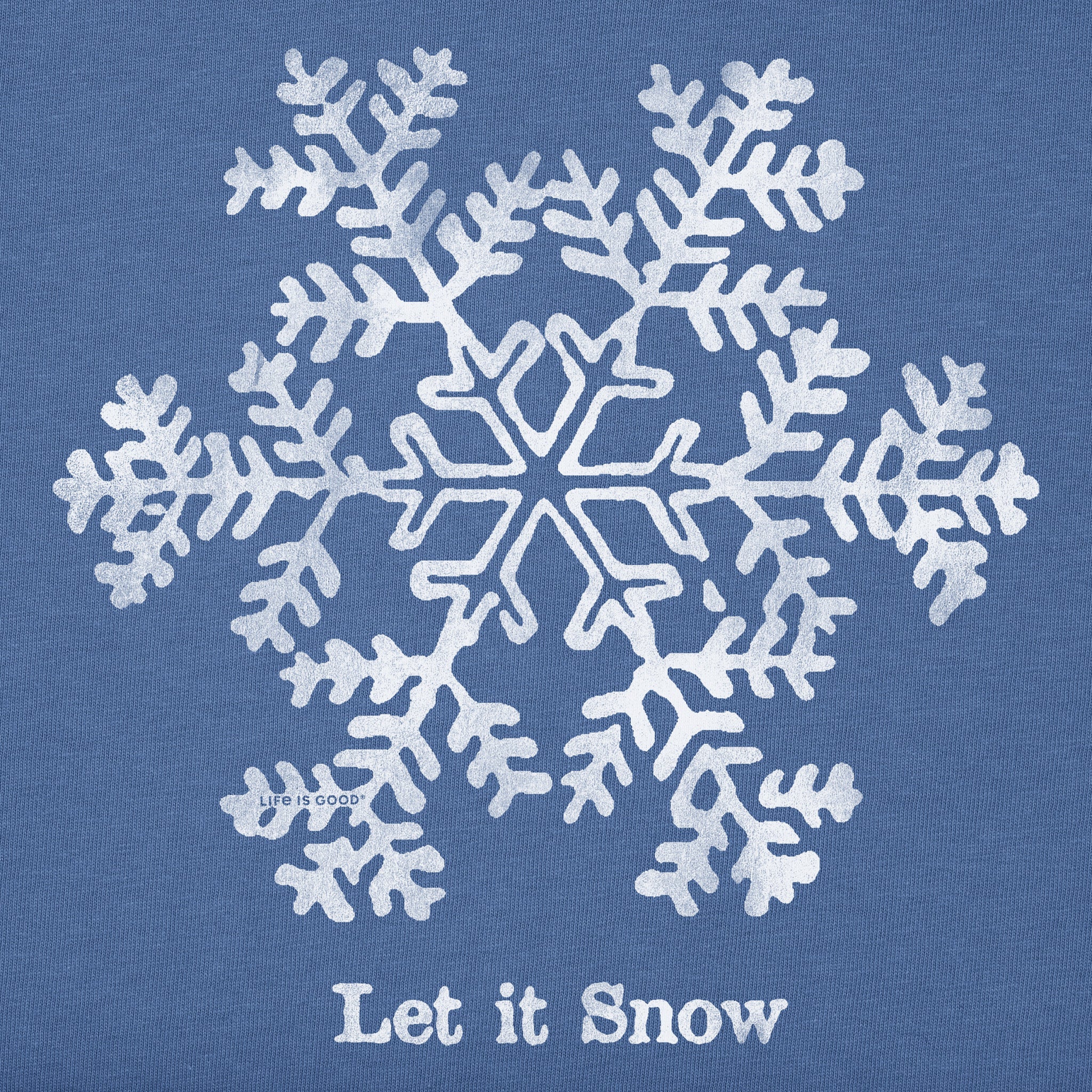 Men's Let it Snow Snowflake Long Sleeve Crusher Tee