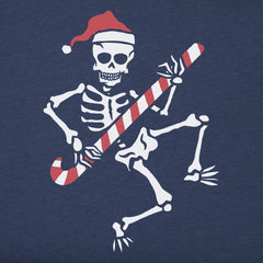 Kids Candy Cane Skeleton Long Sleeve Crusher Tee