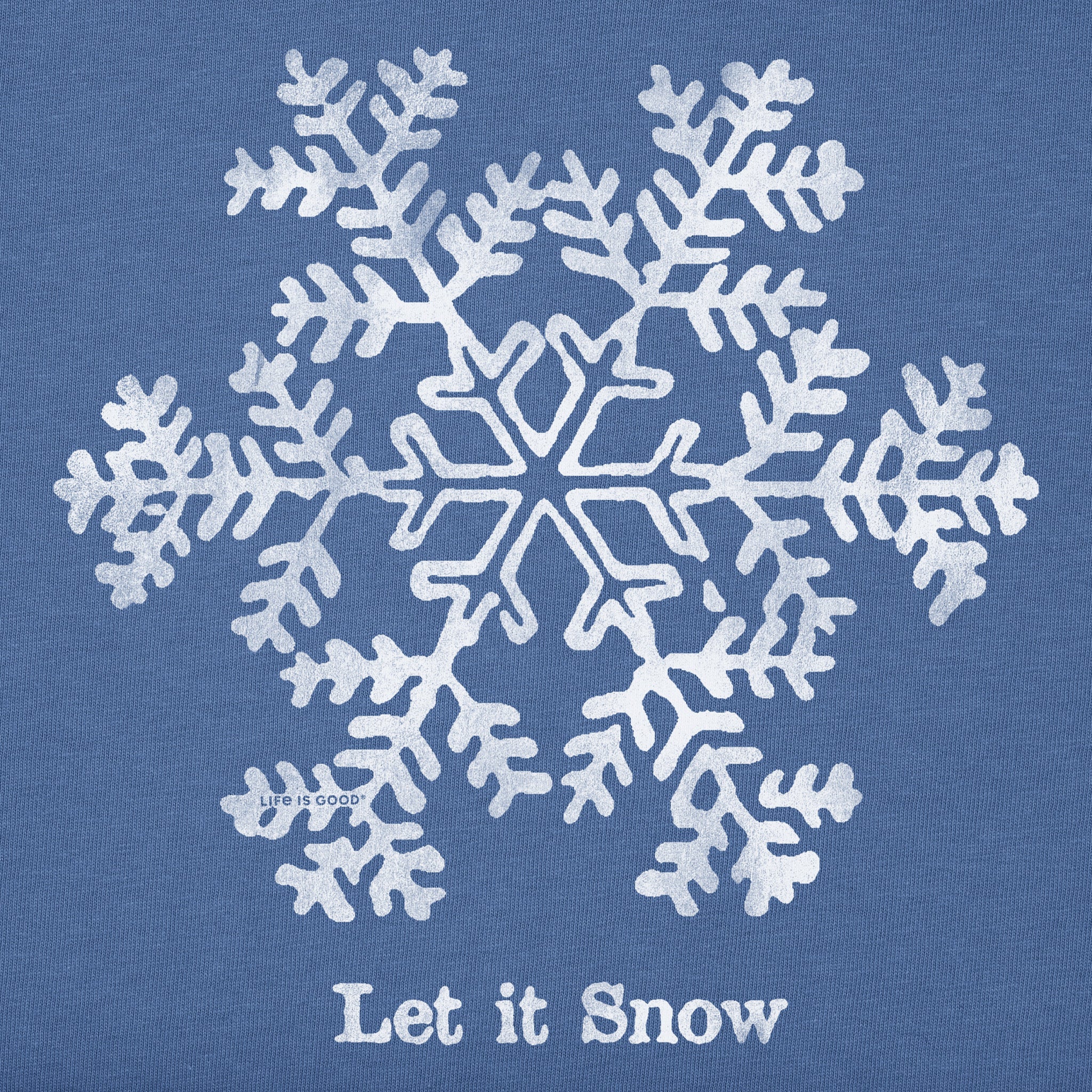 Women's Let it Snow Snowflake Long Sleeve Crusher Vee