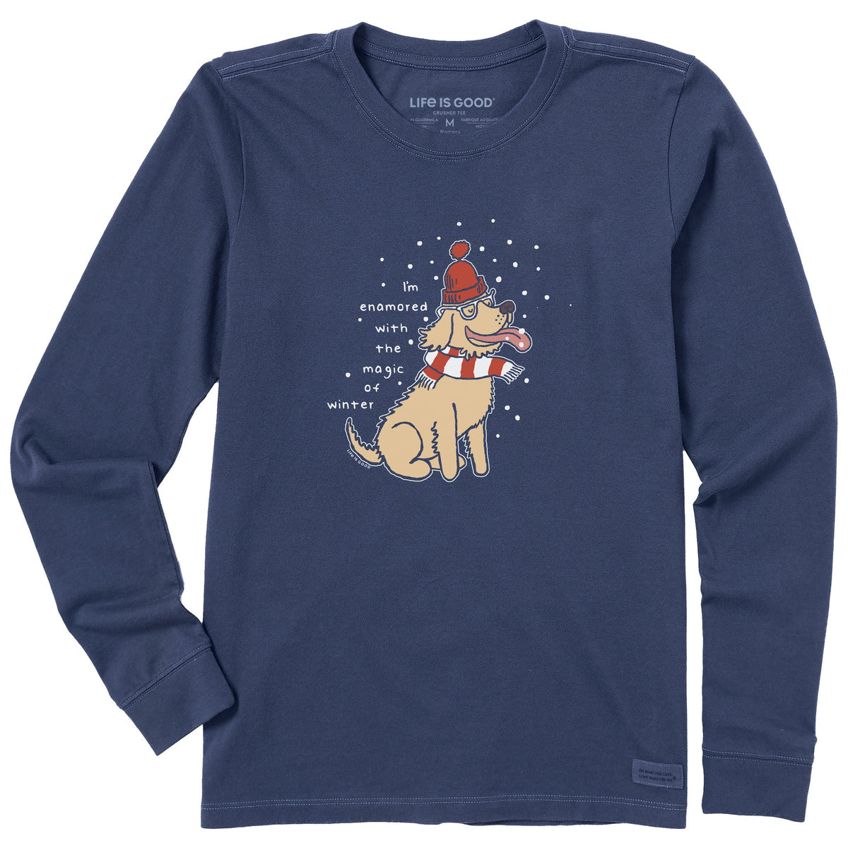 Women's Enamored with the Magic of Winter Long Sleeve Crusher Tee