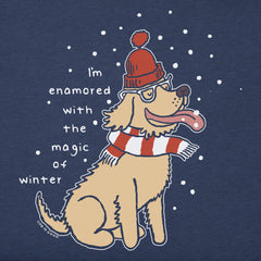 Women's Enamored with the Magic of Winter Long Sleeve Crusher Tee