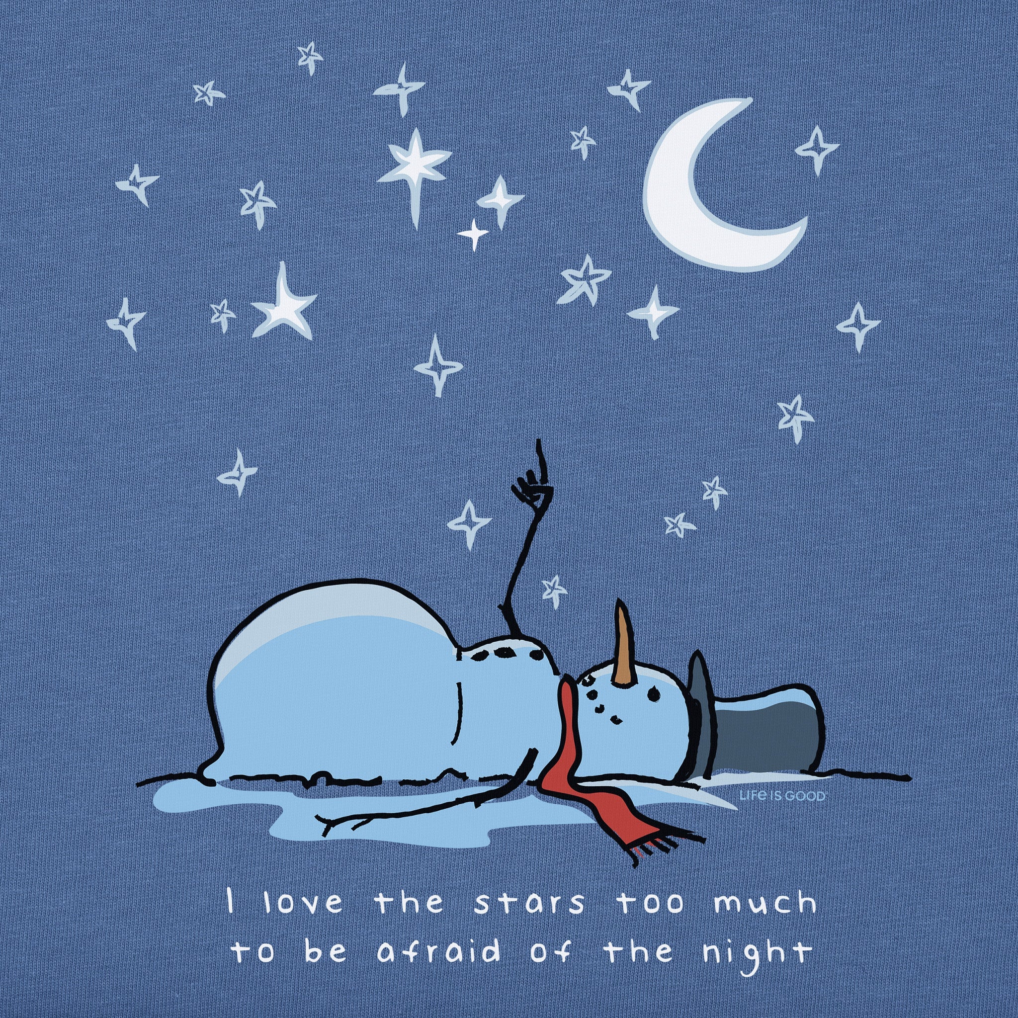 Men's Snowman Star Lover Long Sleeve Crusher Tee