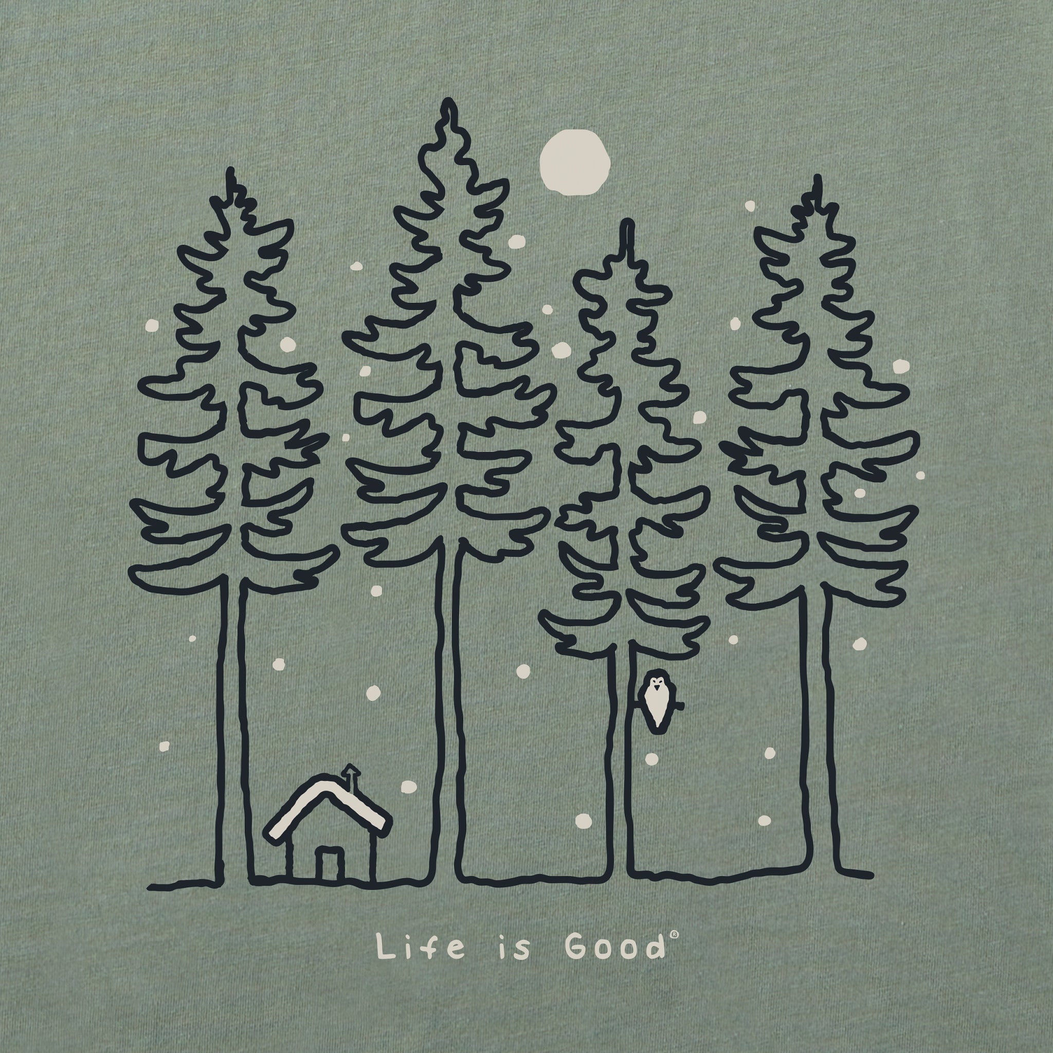 Men's Snowy Woods Long Sleeve Crusher Tee