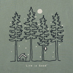 Men's Snowy Woods Long Sleeve Crusher Tee