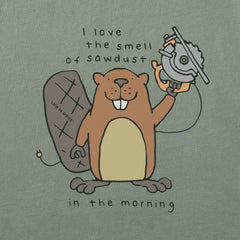 Men's Beaver Sawdust in the Morning Short Sleeve Crusher Tee