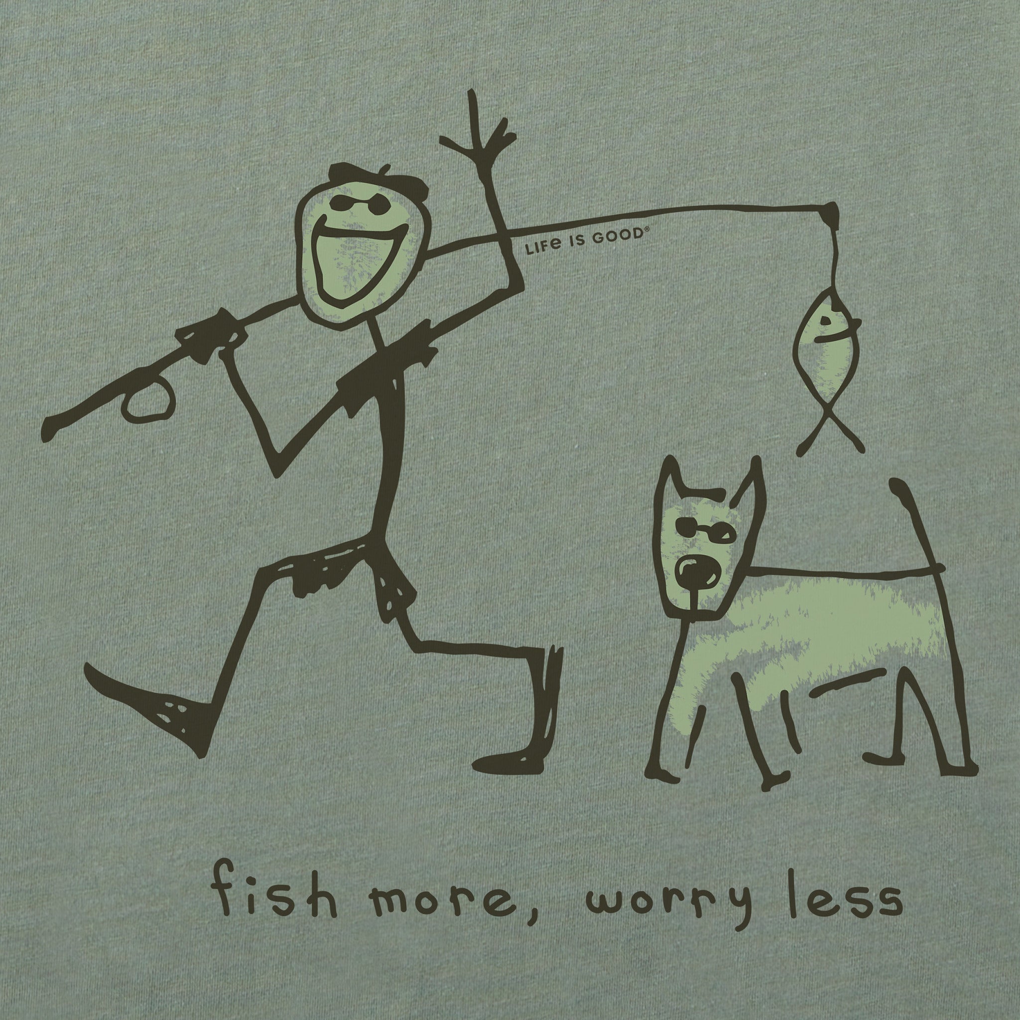 Men's Jake & Rocket Karma Fish Short Sleeve Crusher Tee