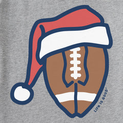 Men's Santa Football Long Sleeve Crusher Tee