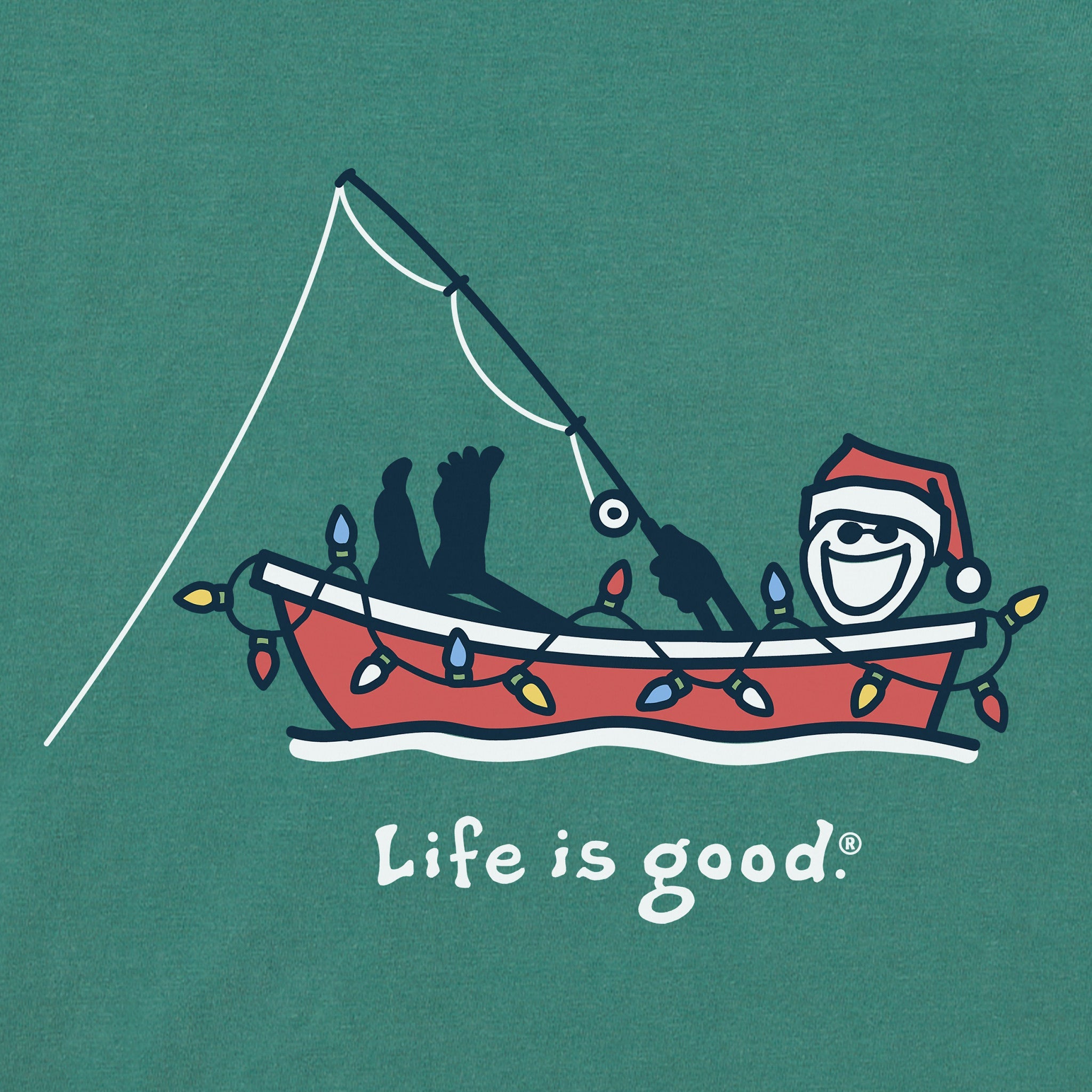 Men's Jake Holiday Fishing Long Sleeve Crusher Tee