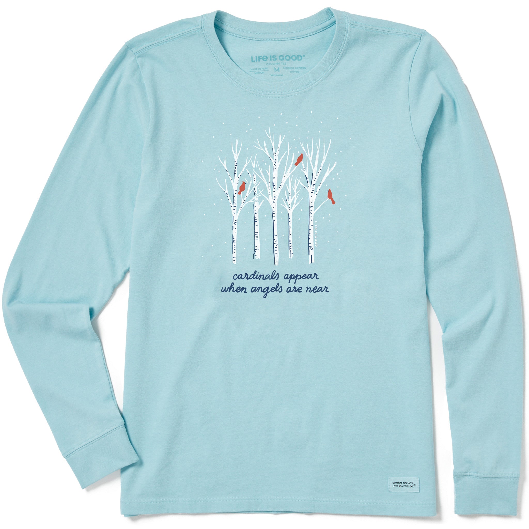 Women's Cardinals Appear Birch Trees Long Sleeve Crusher Tee