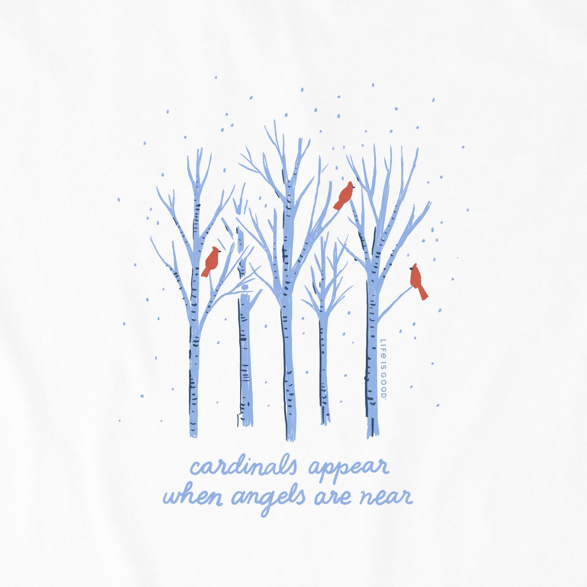 Women's Cardinals Appear Birch Trees Long Sleeve Crusher Tee