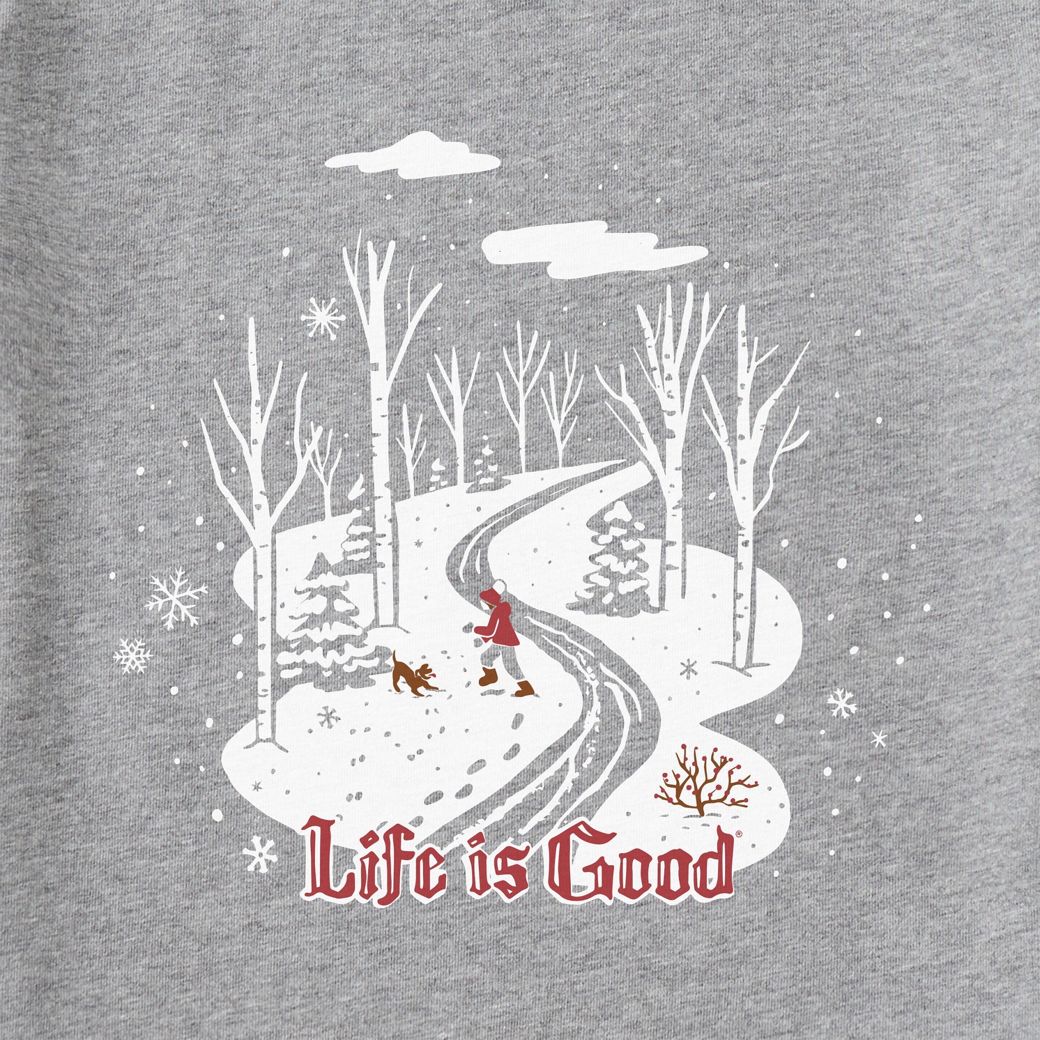 Men's Nostalgic Winter Day Long Sleeve Crusher Tee