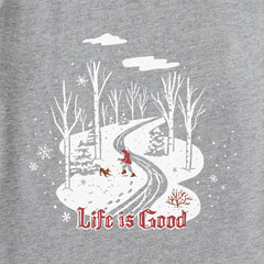 Men's Nostalgic Winter Day Long Sleeve Crusher Tee