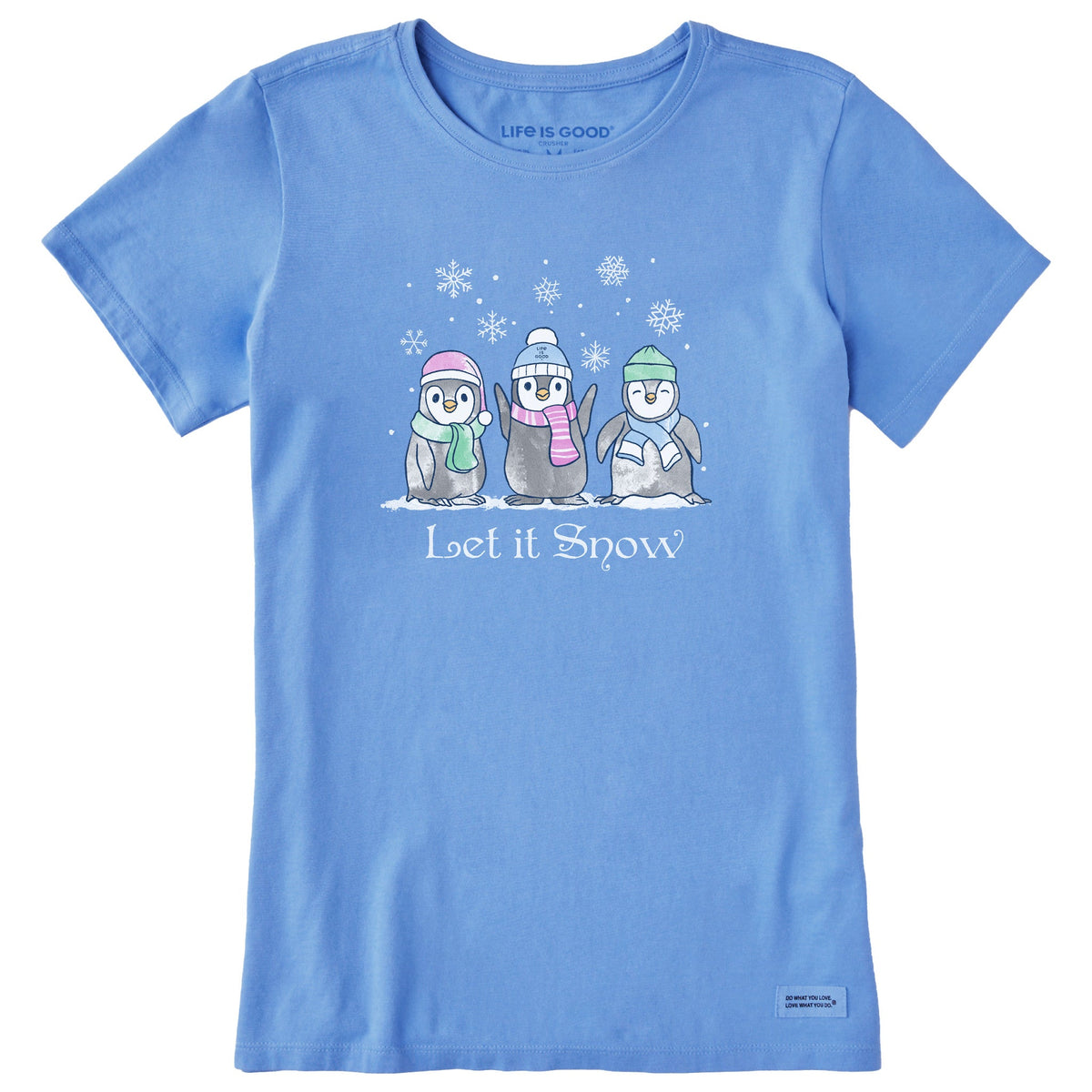 Women's Let it Snow Penguins Short Sleeve Crusher Tee