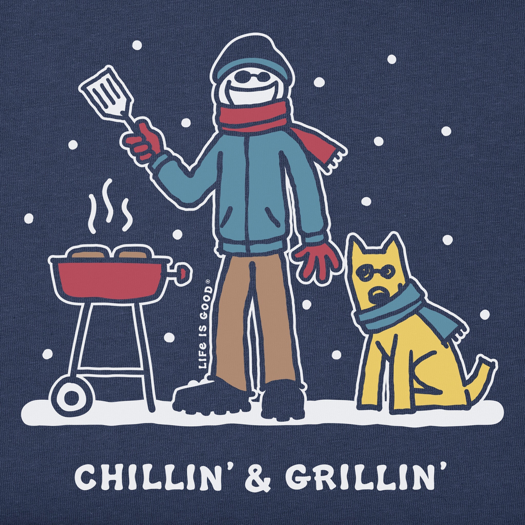 Men's Snowy Chillin' & Grillin' Short Sleeve Crusher Tee