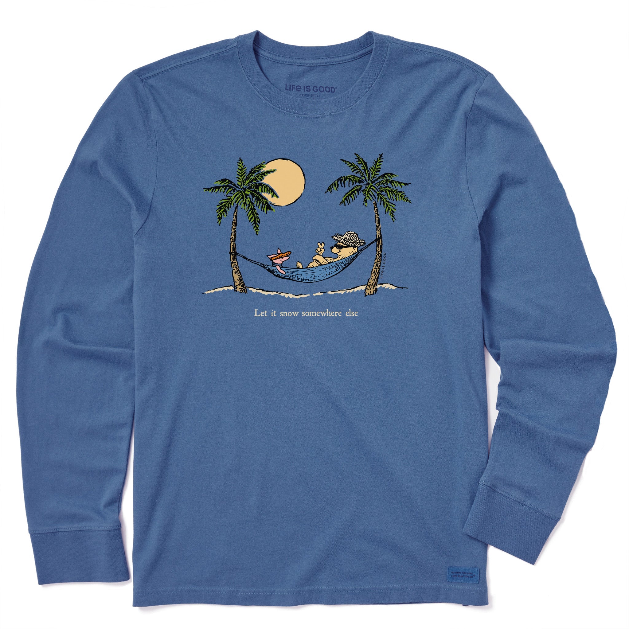 Men's Winnie Hammock Let it Snow Somewhere Else Long Sleeve Crusher Tee