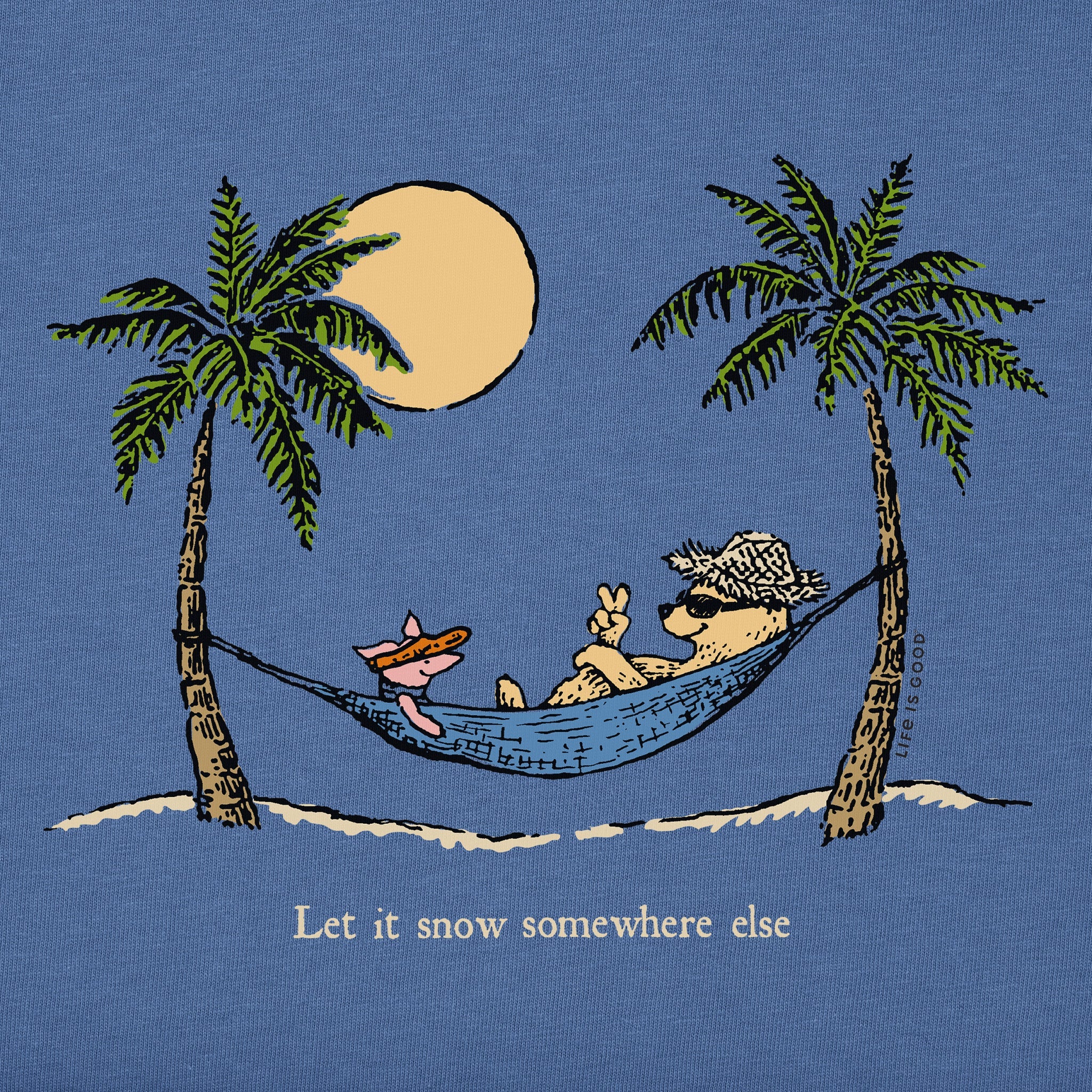 Men's Winnie Hammock Let it Snow Somewhere Else Long Sleeve Crusher Tee