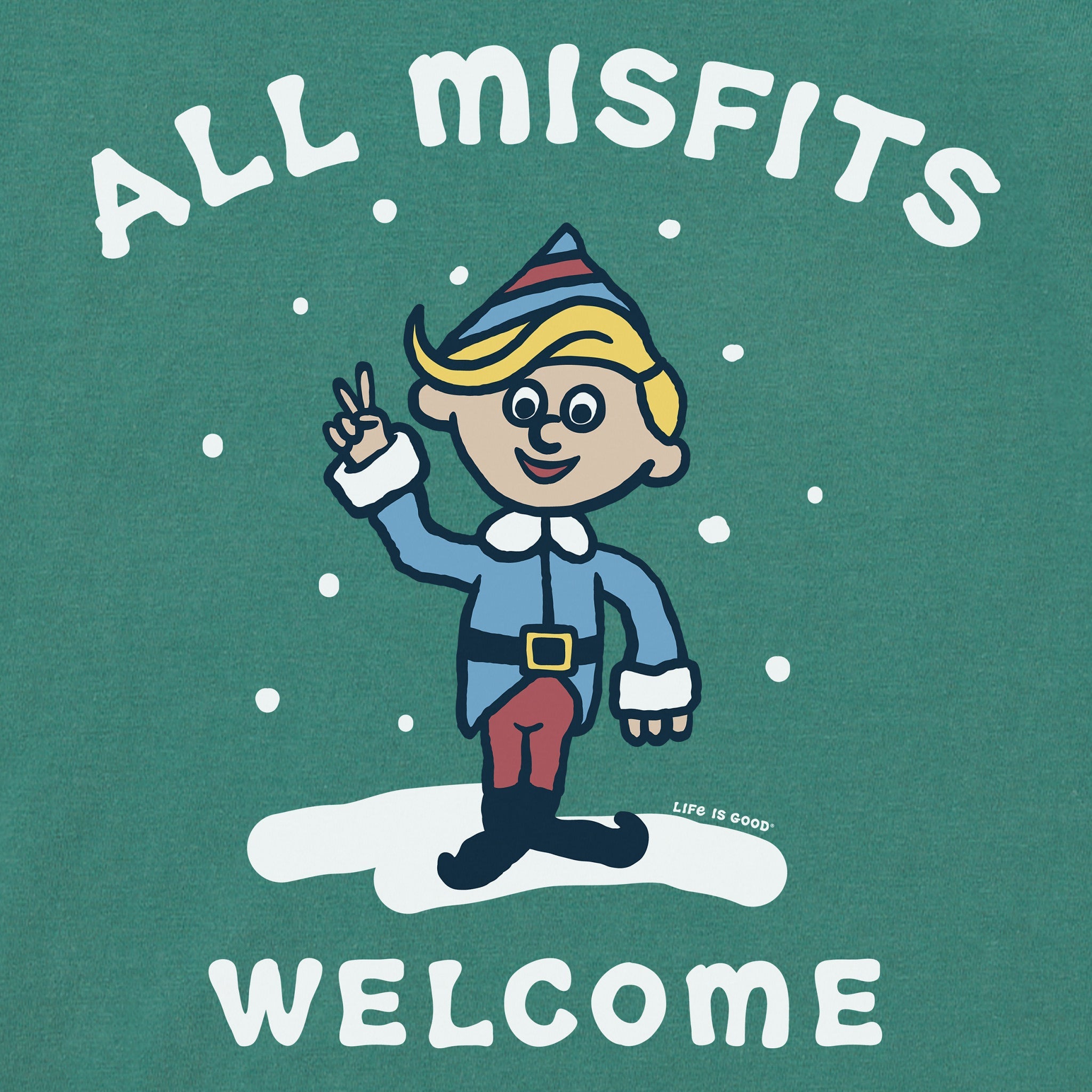 Men's All Misfits Welcome Long Sleeve Crusher Tee