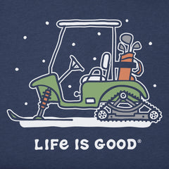 Men's Snowy Golf Cart Long Sleeve Crusher Tee