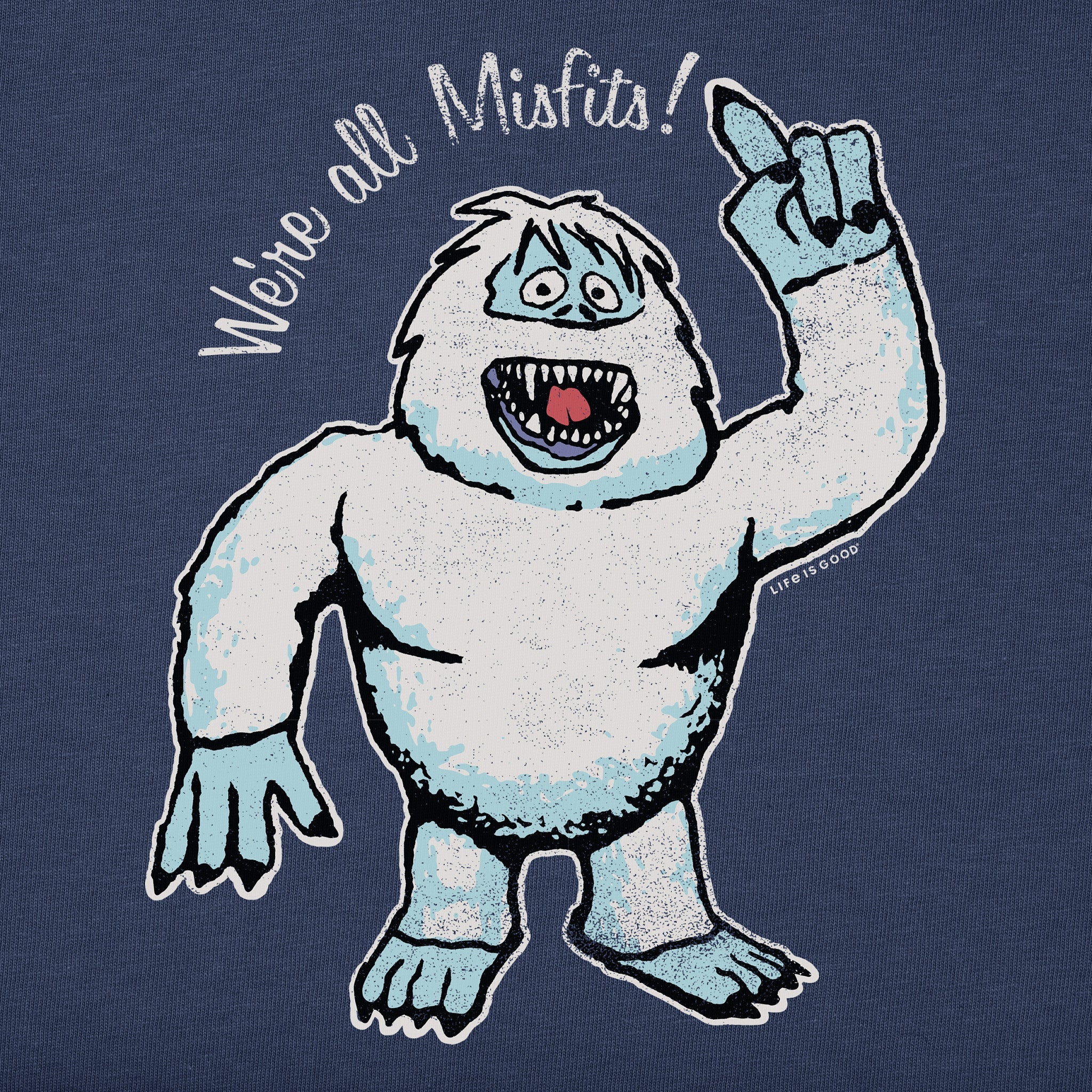 Men's We're All Misfits Snow Monster Short Sleeve Crusher Tee