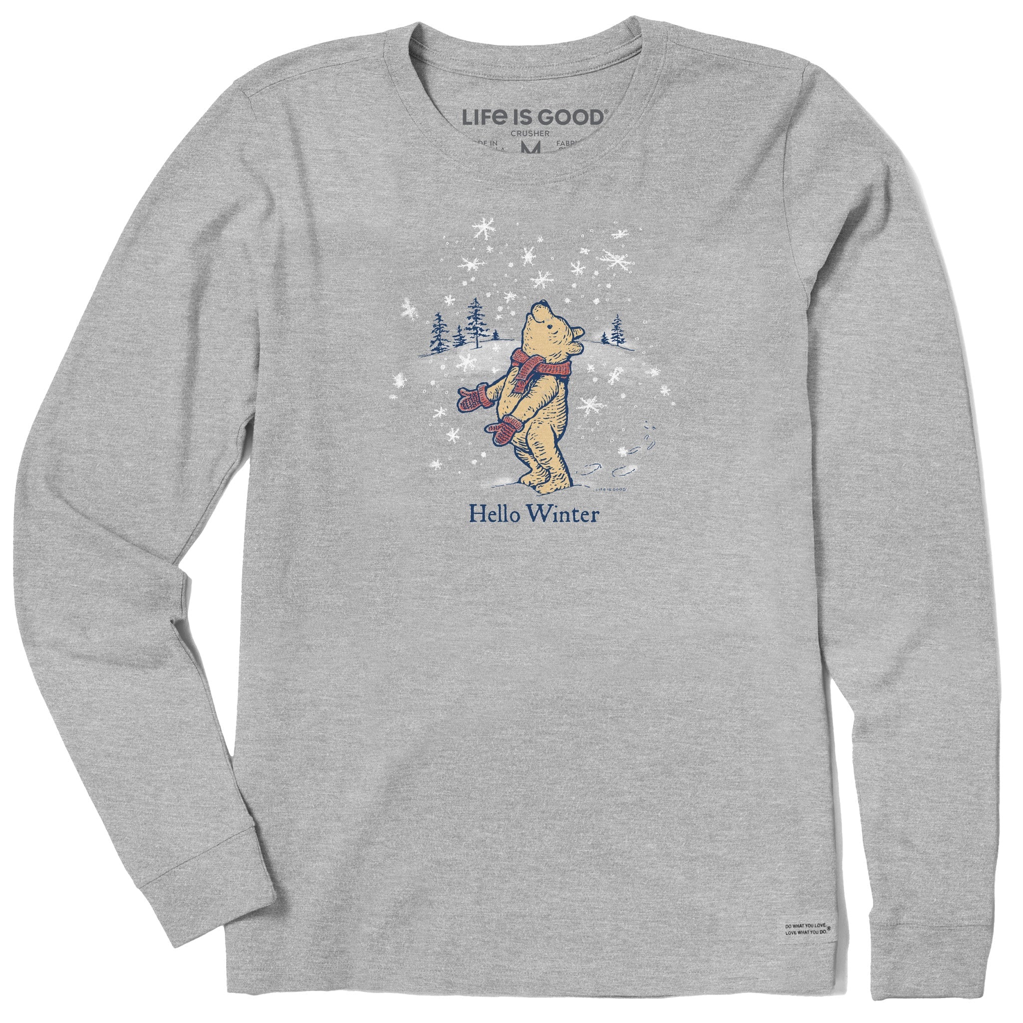 Women's Hello Winter Winnie Long Sleeve Crusher Tee