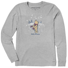 Women's Hello Winter Winnie Long Sleeve Crusher Tee