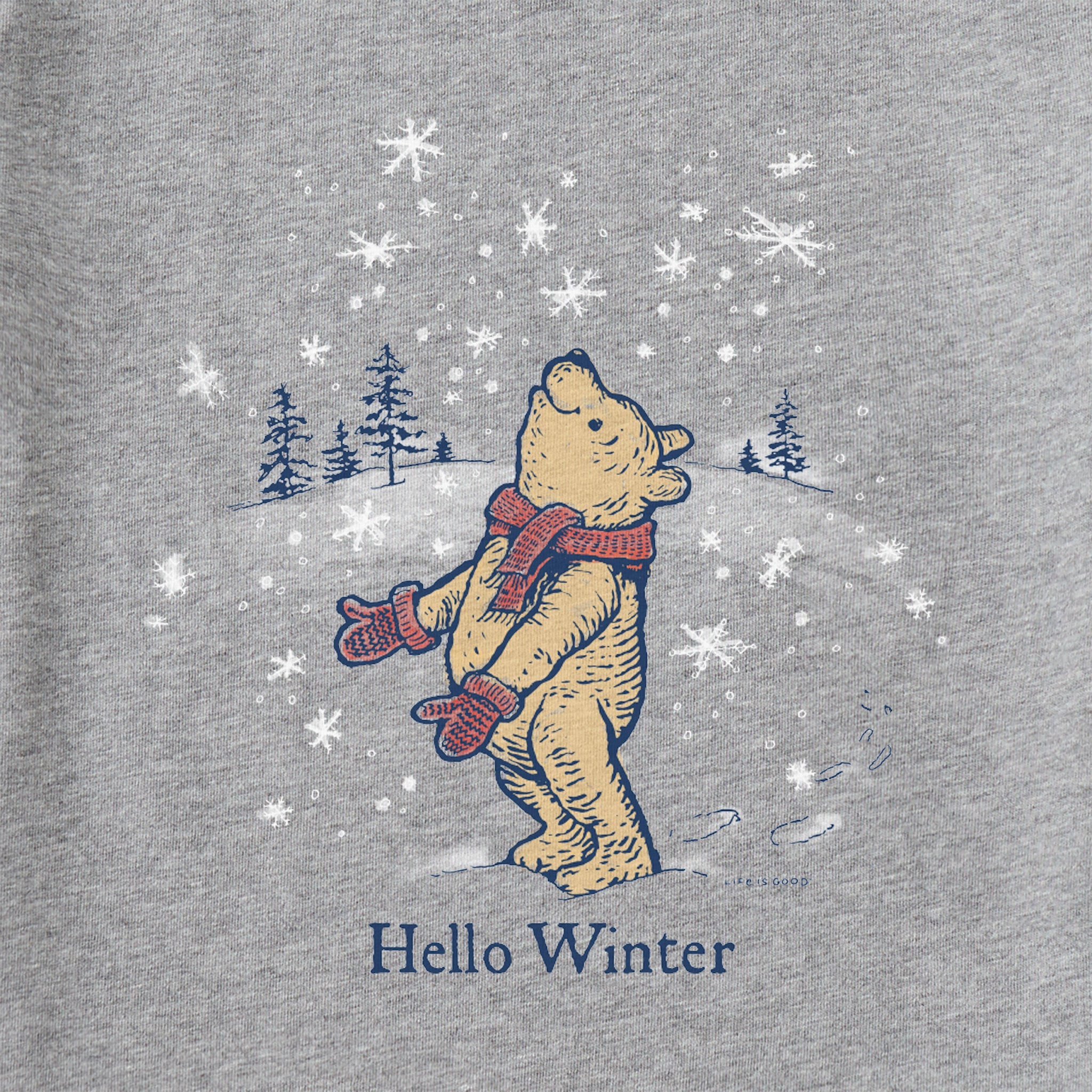 Women's Hello Winter Winnie Long Sleeve Crusher Tee
