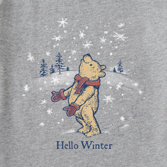 Women's Hello Winter Winnie Long Sleeve Crusher Tee