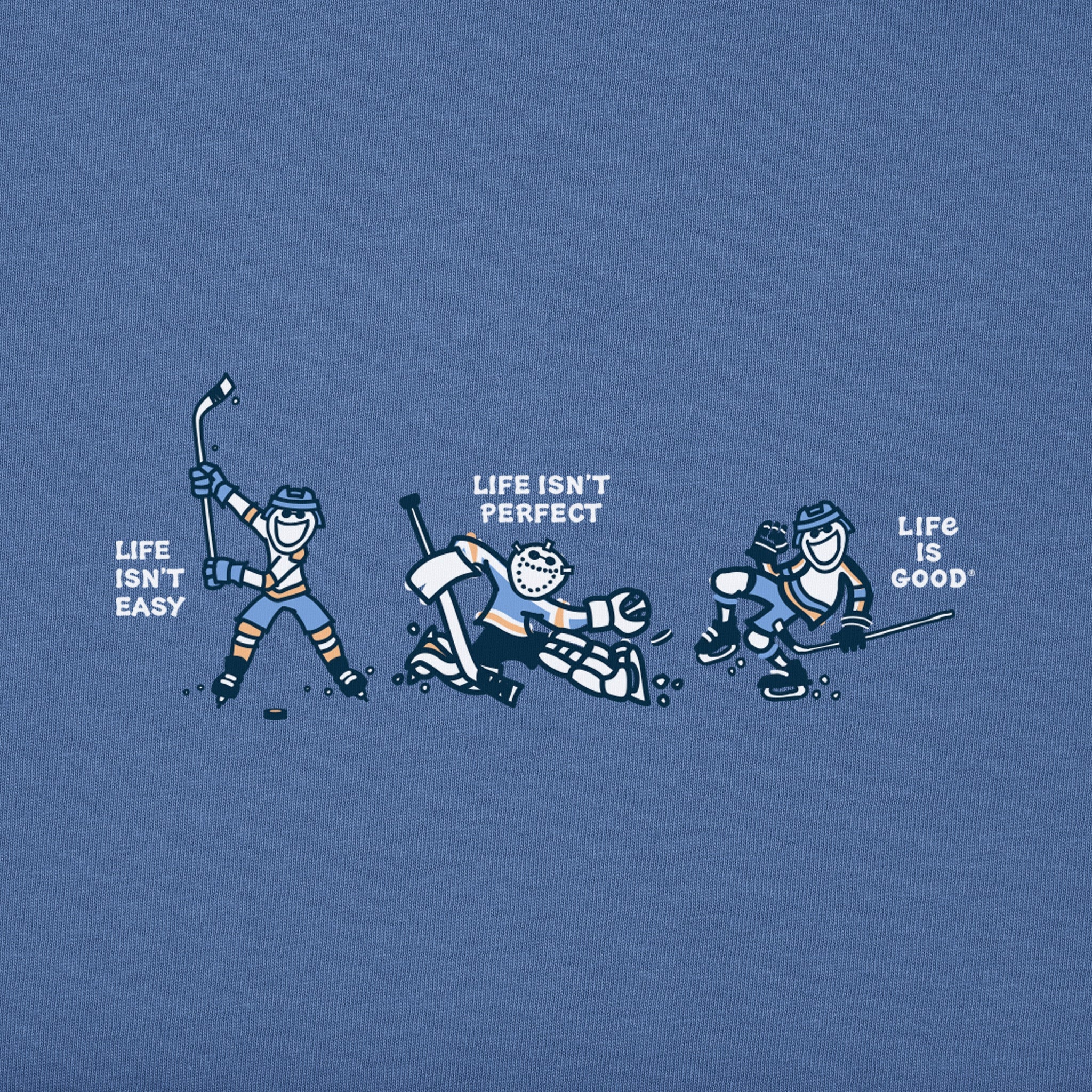Men's Life Isn't Easy Hockey Short Sleeve Crusher Tee