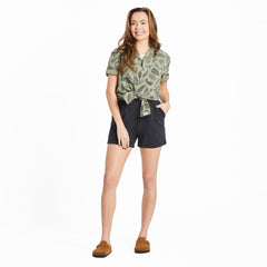 Men's Falling Ferns Pattern Camp Shirt