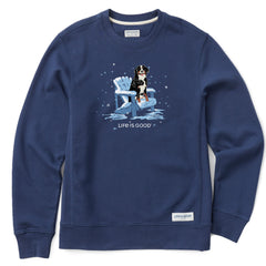 Men's Snowy Adirondack Bernese Simply True Fleece Crew