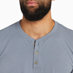 Men's Solid Short Sleeve Crusher-LITE Henley