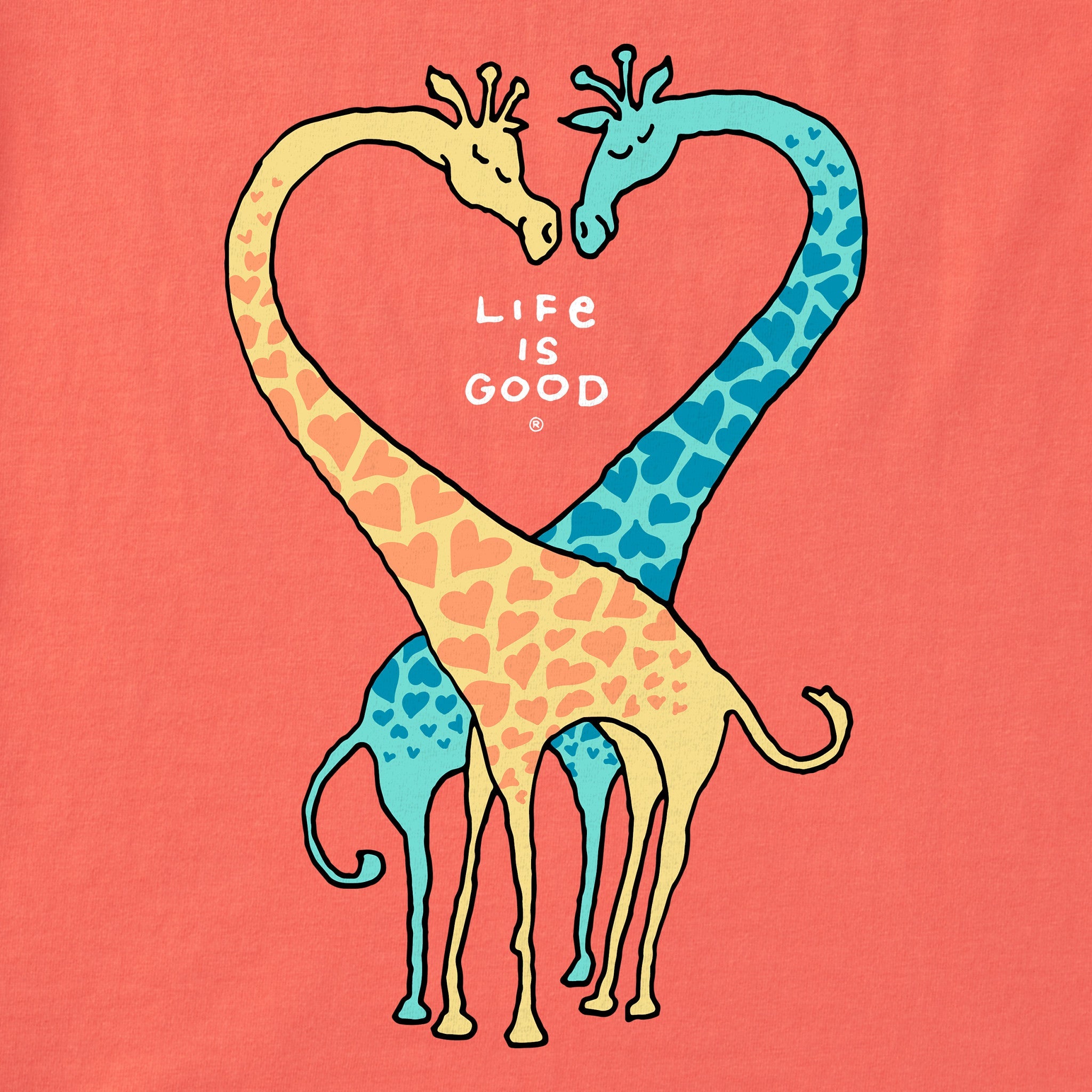 Kids Giraffe Heart Short Sleeve Crusher Tee