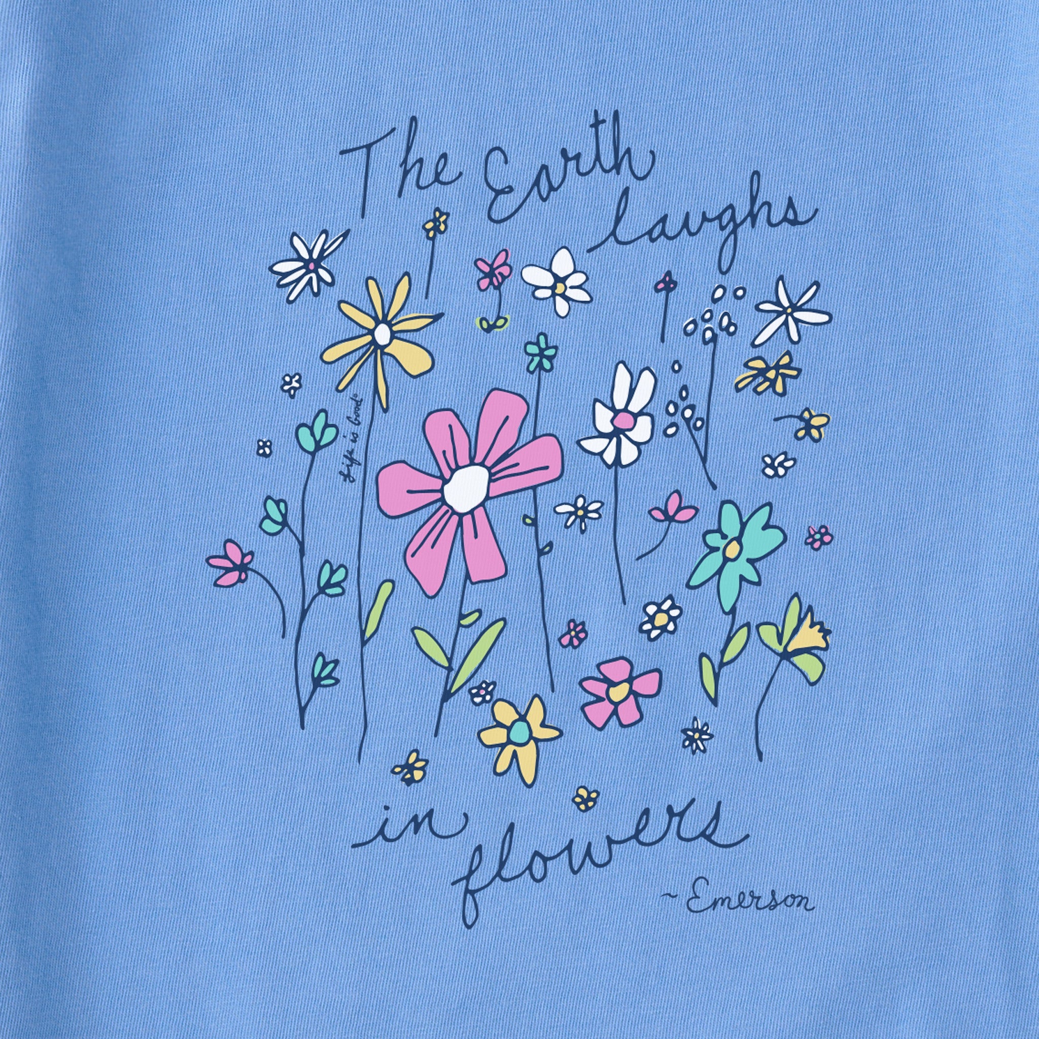 Women's Earth Laughs in Wildflowers Short Sleeve Tee