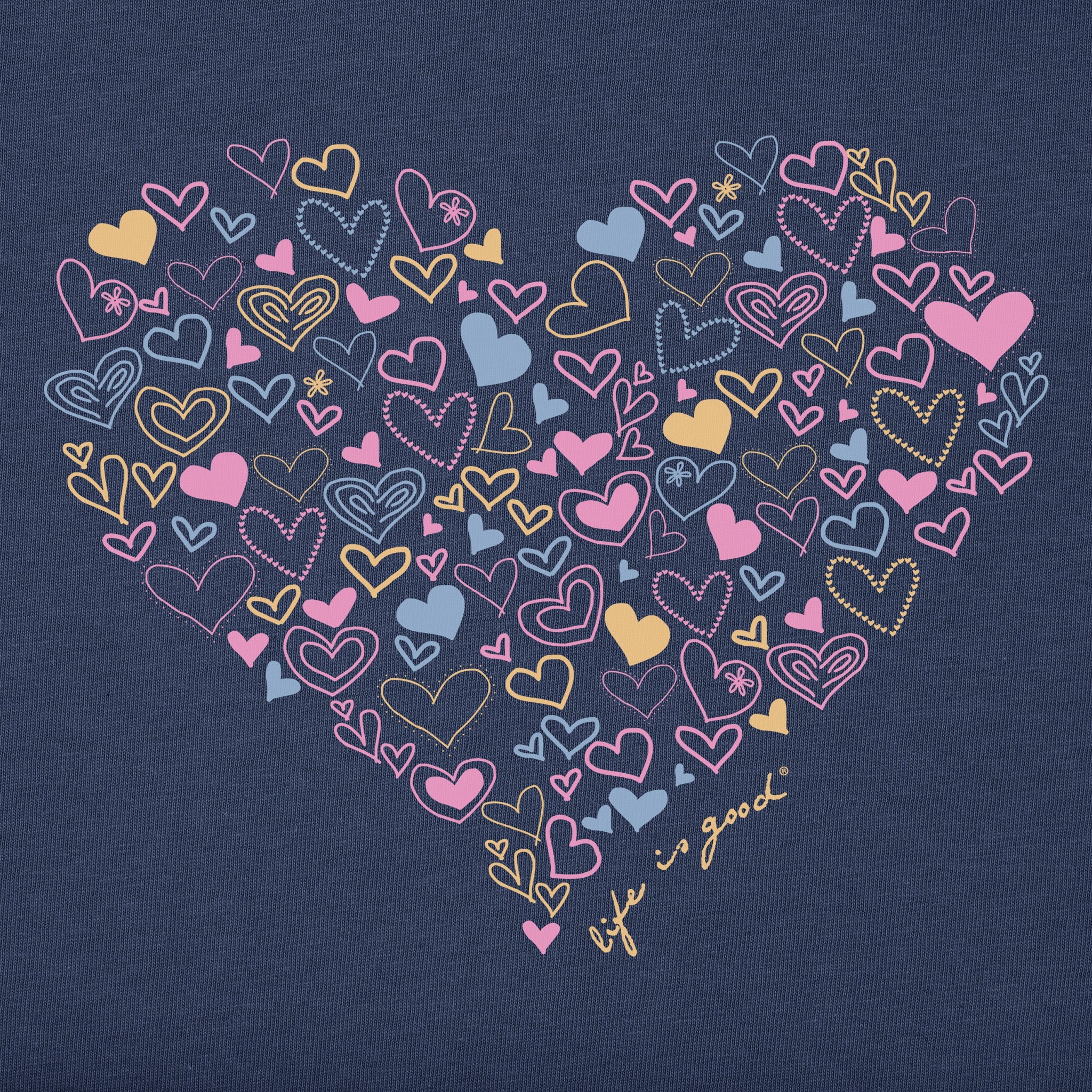 Women's Hearty Heart Short Sleeve Vee